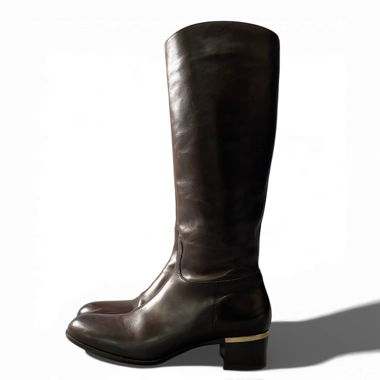 2a23 SARTORE サルトル ラウンドトゥ レザー ロングブーツ ミドル