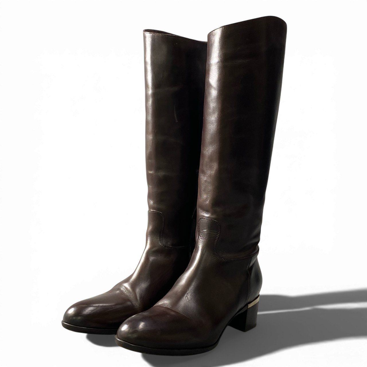 2a23 SARTORE サルトル ラウンドトゥ レザー ロングブーツ ミドル