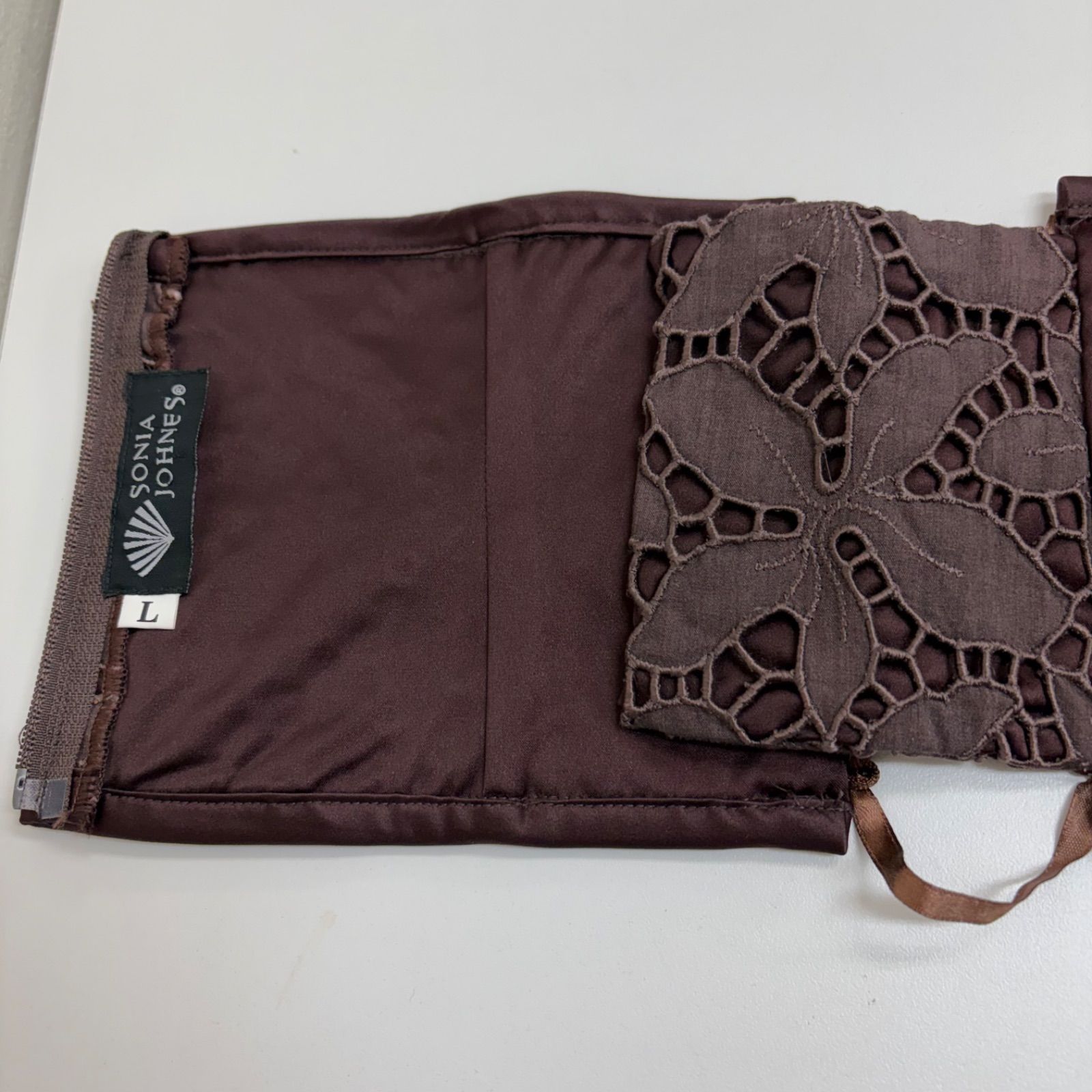 ソニアジョーンズ】フラメンコ衣装 ベルト ブラウン レース生地