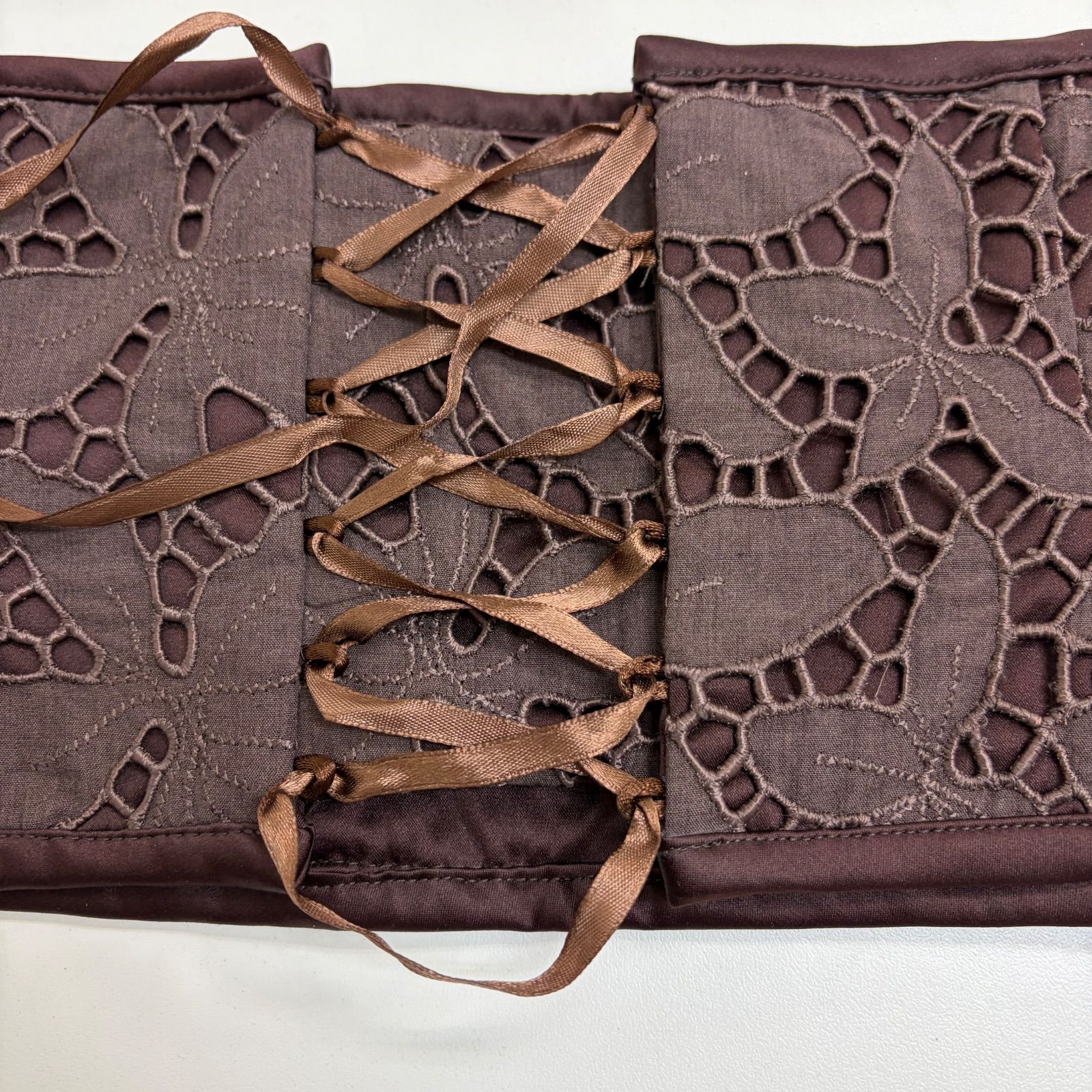 ソニアジョーンズ】フラメンコ衣装 ベルト ブラウン レース生地