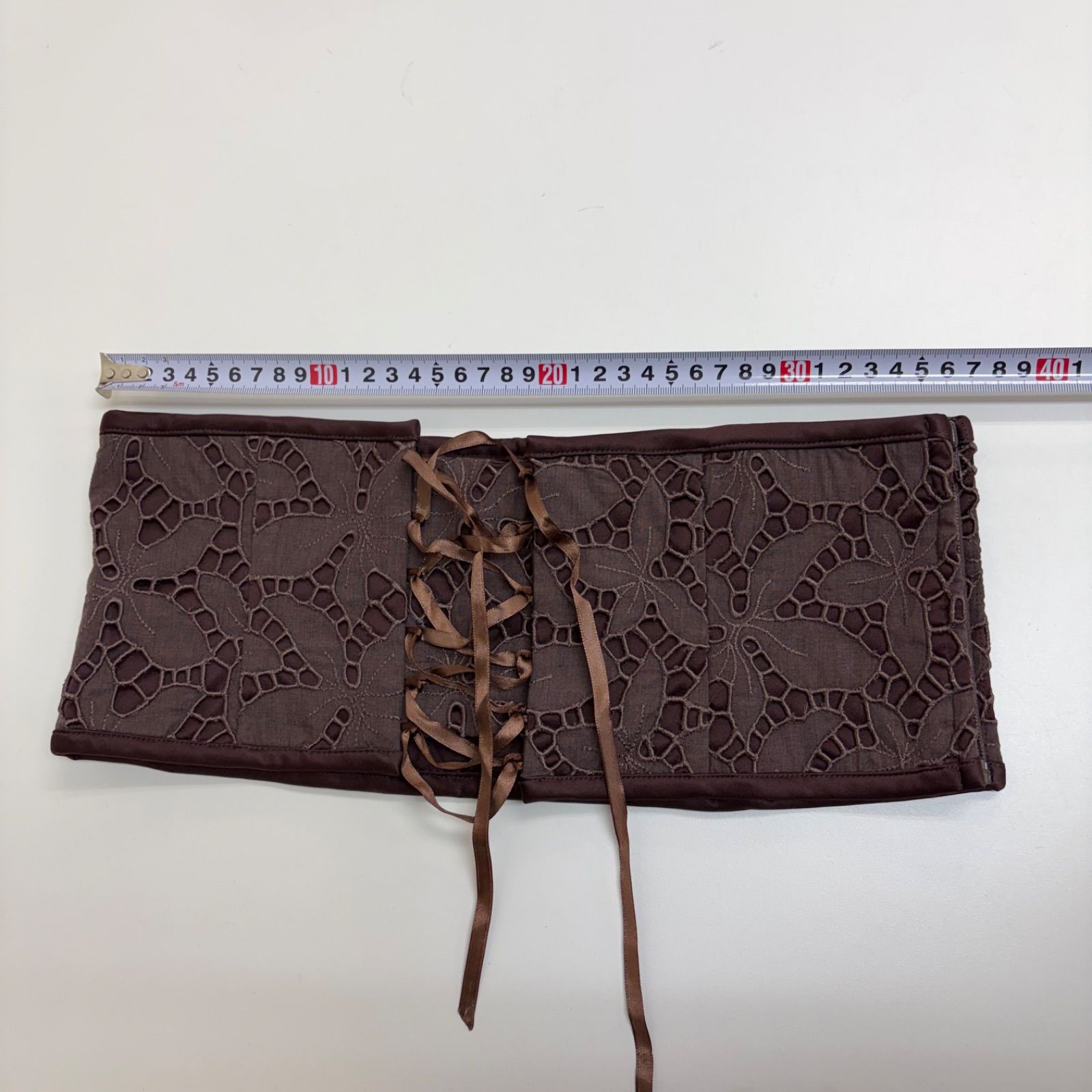 ソニアジョーンズ】フラメンコ衣装 ベルト ブラウン レース生地