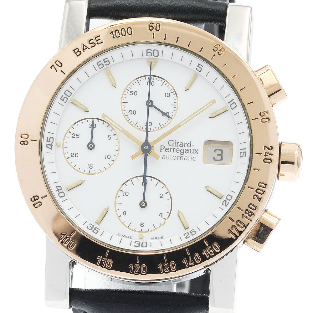 ジラール ペルゴ GIRARD PERREGAUX 7000 GP7000 PGコンビ クロノグラフ 自動巻き メンズ 保証書付き_911557
