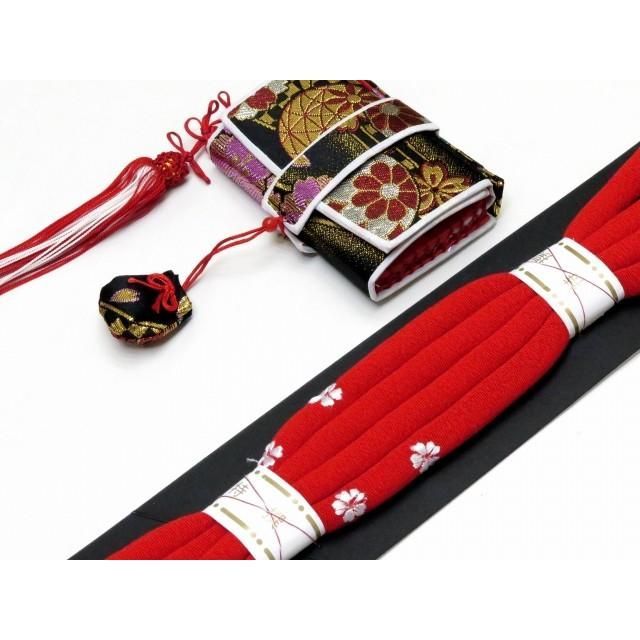 七五三 帯 3歳 女の子 結び帯 はこせこセット 小寸「黒」 - メルカリ
