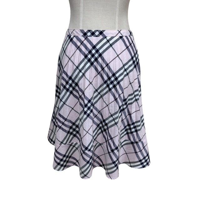 古着 バーバリーブルーレーベル プリーツスカート クリーニング済み