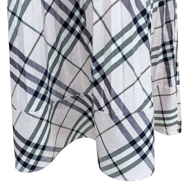 バーバリーブルーレーベル　細プリーツスカート　ノバチェック　グレーピンク　38 美品】バーバリーブルーレーベル ノバチェック ピンク プリーツ ミニ