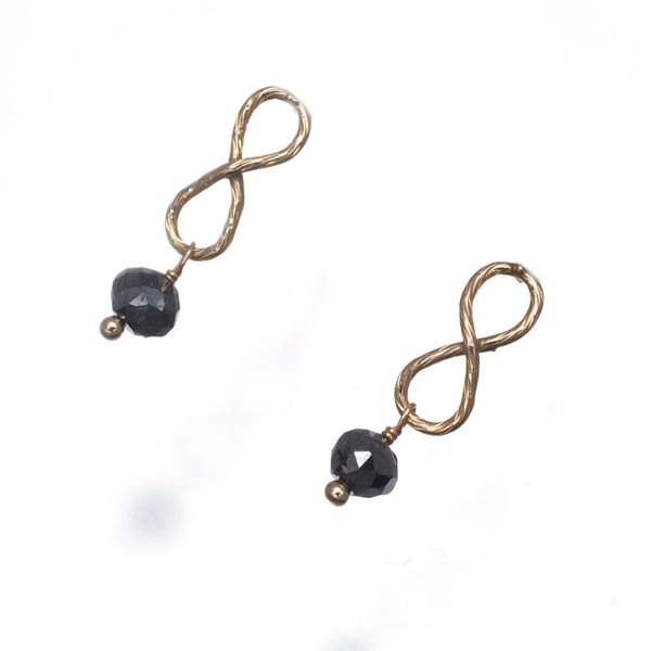 アガット ピアス ブラックダイヤ ダイヤモンド K10YG #183854 - メルカリ