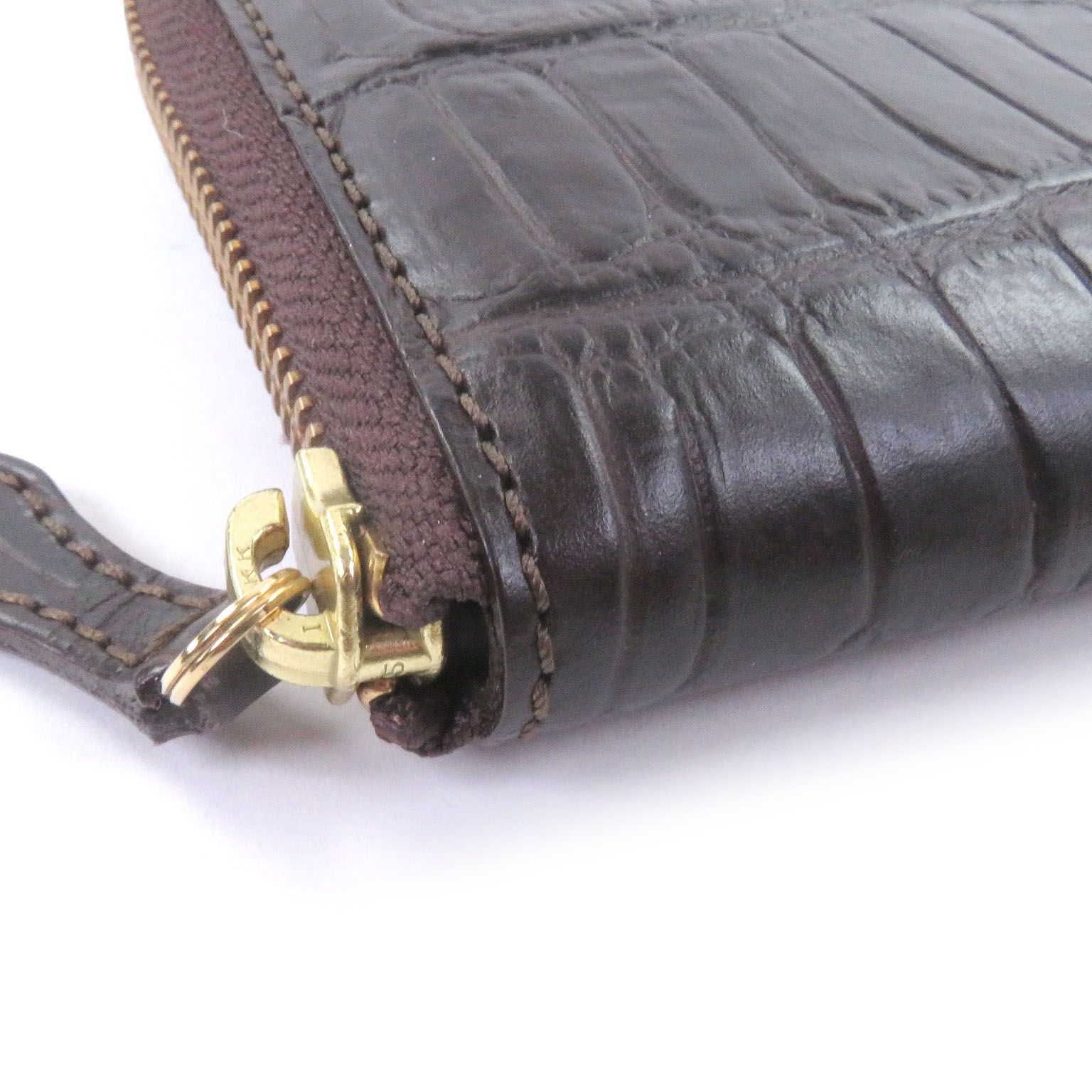 未使用品□Felisi フェリージ 798/3 レザー クロコダイル型押し