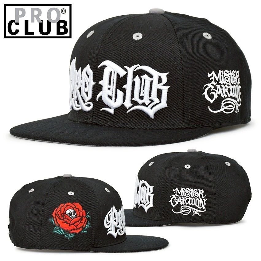 限定コラボ】PRO CLUB × MISTER CARTOON キャップ スナップバック プロ