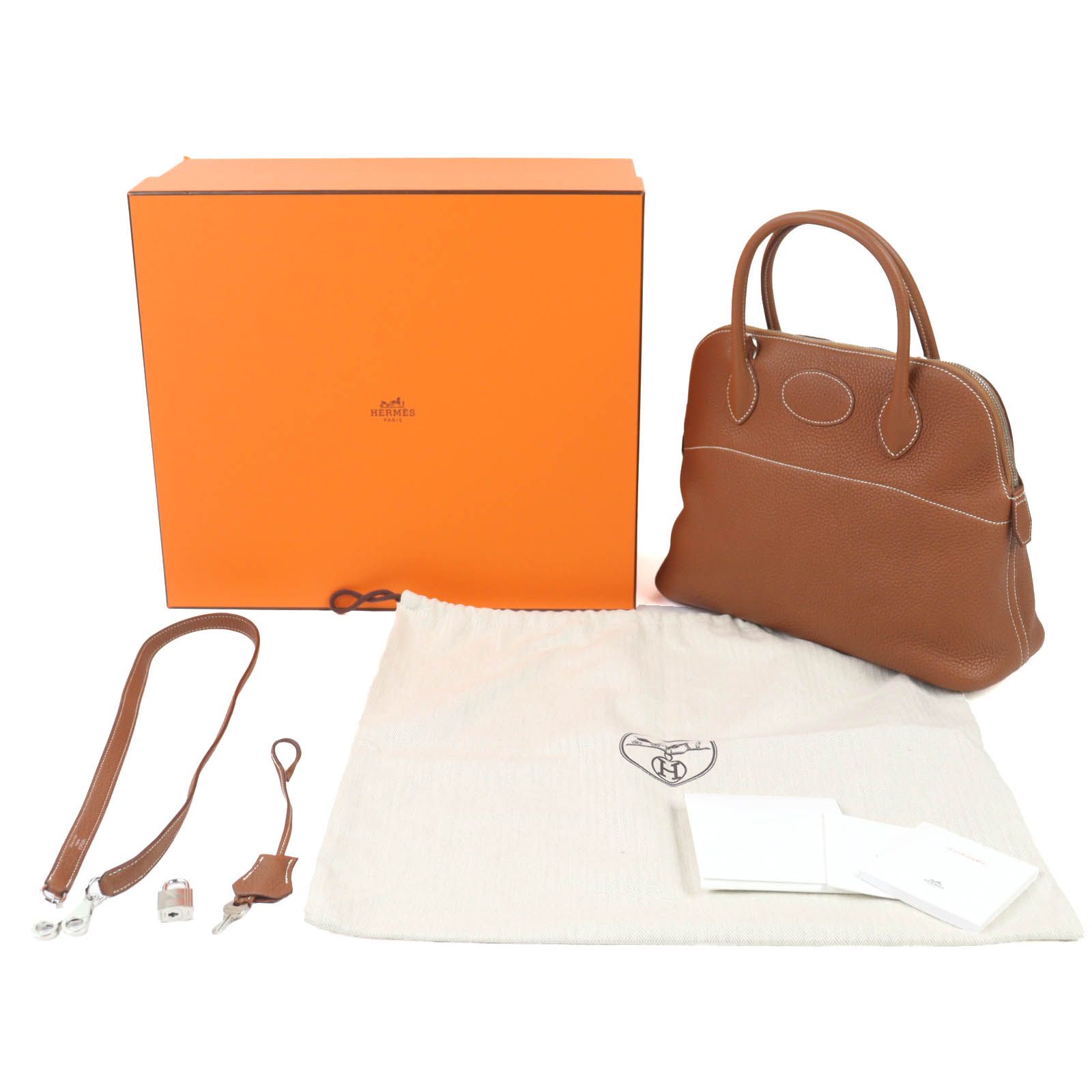 未使用品◇HERMES エルメス ボリード31 トリヨンクレマンス シルバー
