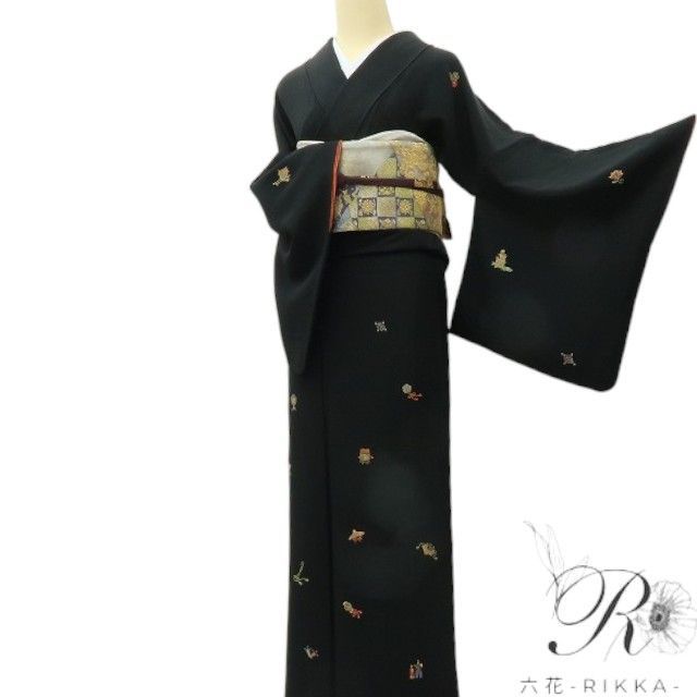 ※C49正絹　袷喪服　五つ紋　伝承深泥黒　トールサイズ未使用しつけ付極美品　着物 喪服をお探しなら京都きもの市場【日本最大級の着物通販サイト】