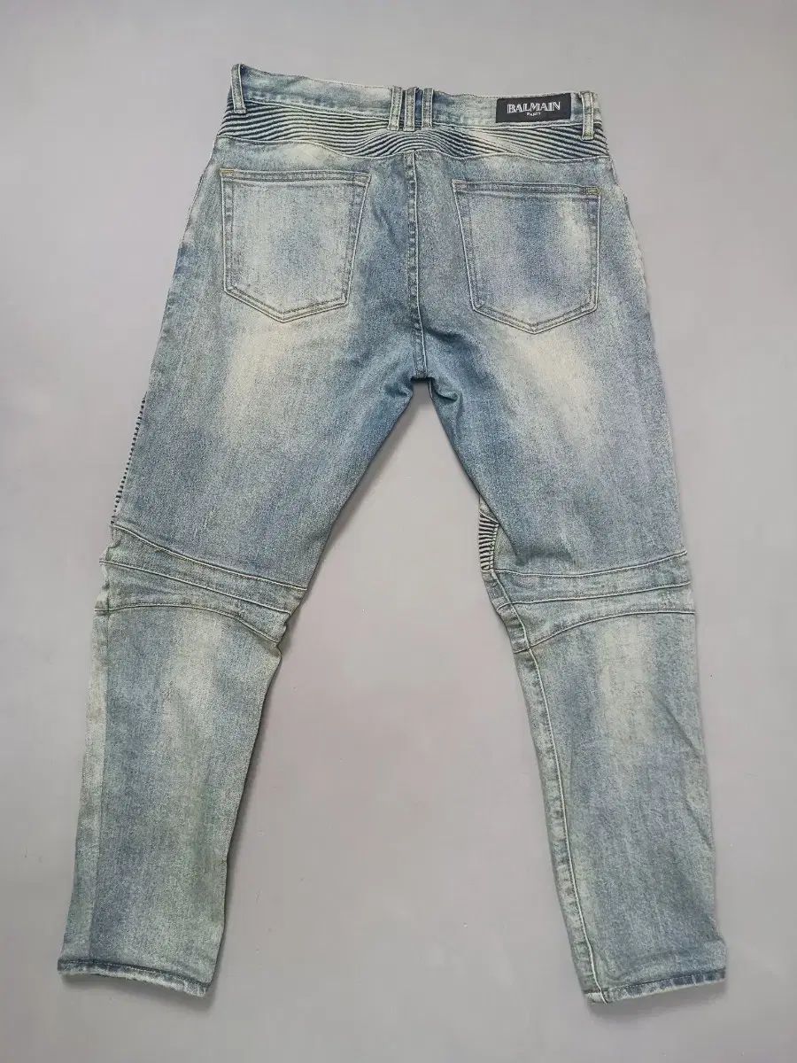 BALMAN バイカーデニム34 34 BALMAIN バルマン ヴィンテージウォッシュ バイカーデニム - メルカリ