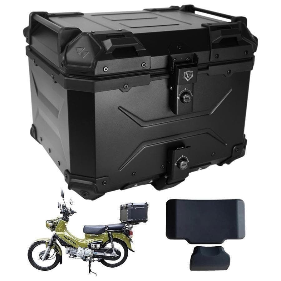 中古美品リアボックスT0123 バイク 45l トップケース オールブラック 