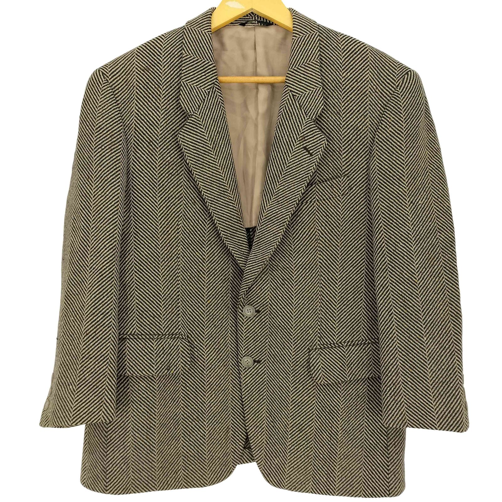 ダーバン DURBAN 変則ヘリンボーン2Bテーラードジャケット メンズ 表記無 