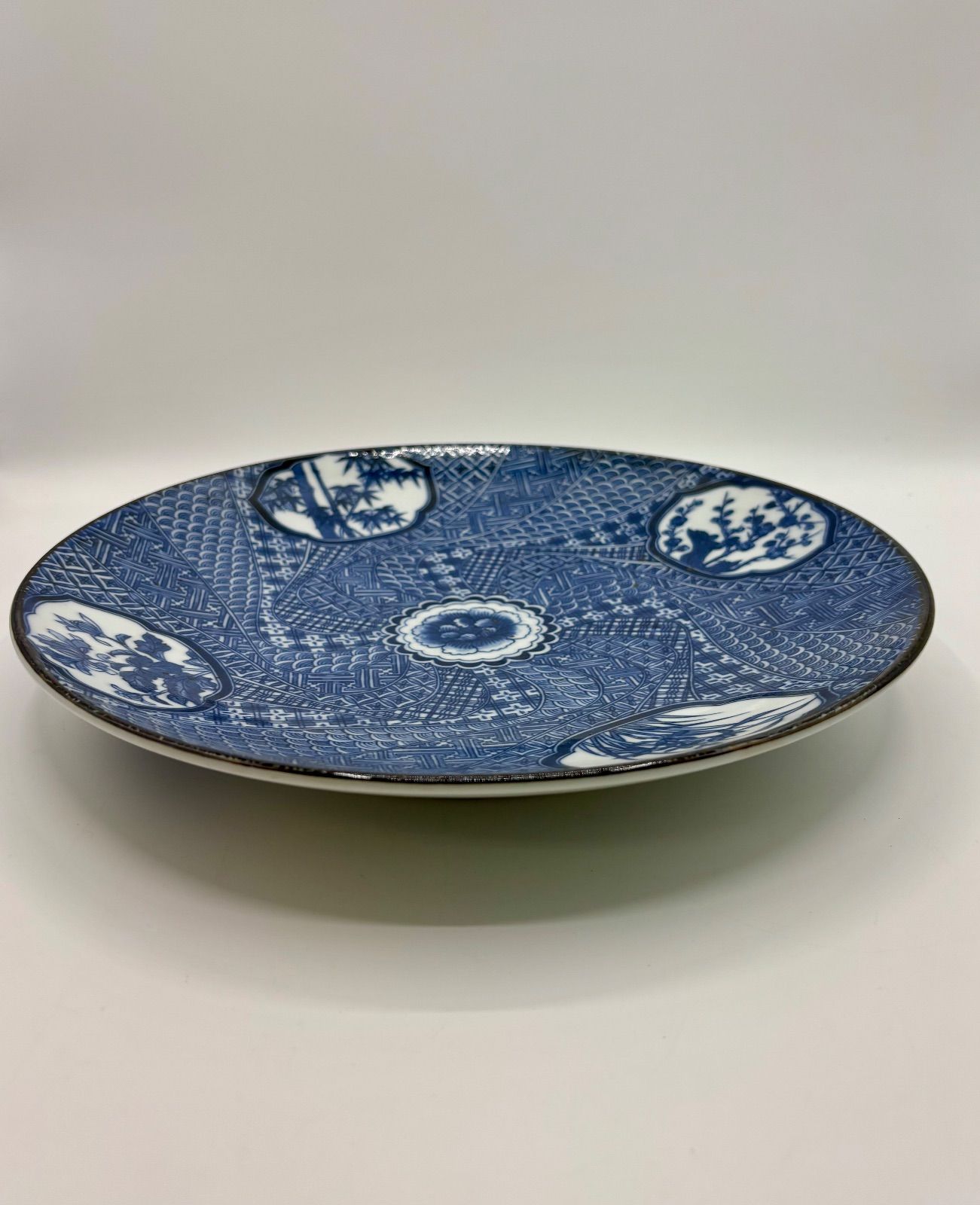 印判 大皿 31cm 【青絵】 銅版転写 (43) - メルカリ