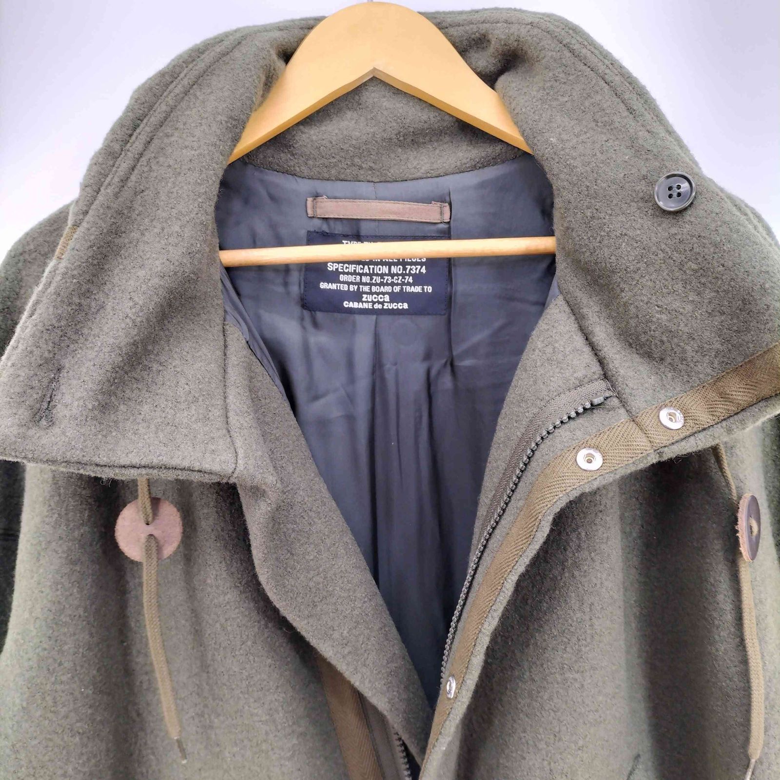 カバンドズッカ CABANE de ZUCCa ウールモッズコート メンズ JPN：M