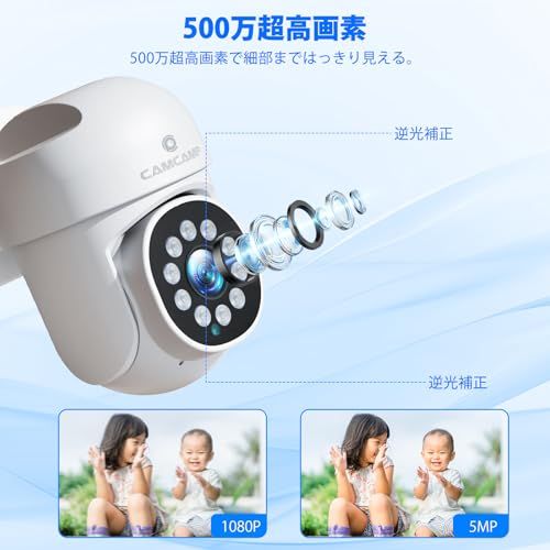  防犯カメラ 有線?500万画素 CAMCAMP 有線接続監視 カメラ 500万画素 poe セット NVR機付き 3 TB HDD 無料内蔵保存 光音威嚇 4台セット 8チャンネルまで増設可 遠隔監視 双方向通話機能 I cd 5 f 9 ac その他 キッチン 食器