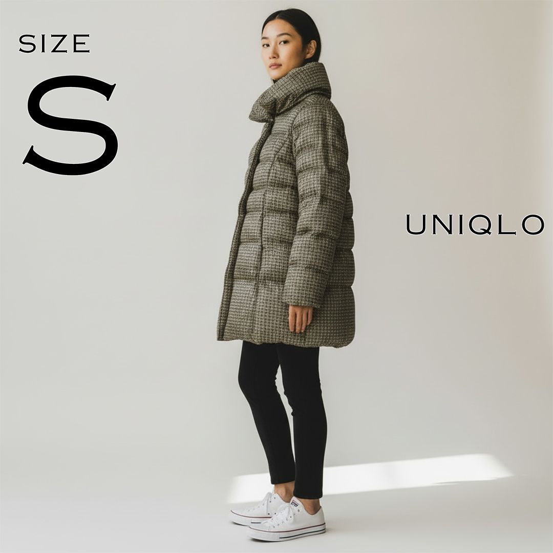 美品】UNIQLOユニクロ レディース ウルトラライトダウンコートS グレー 