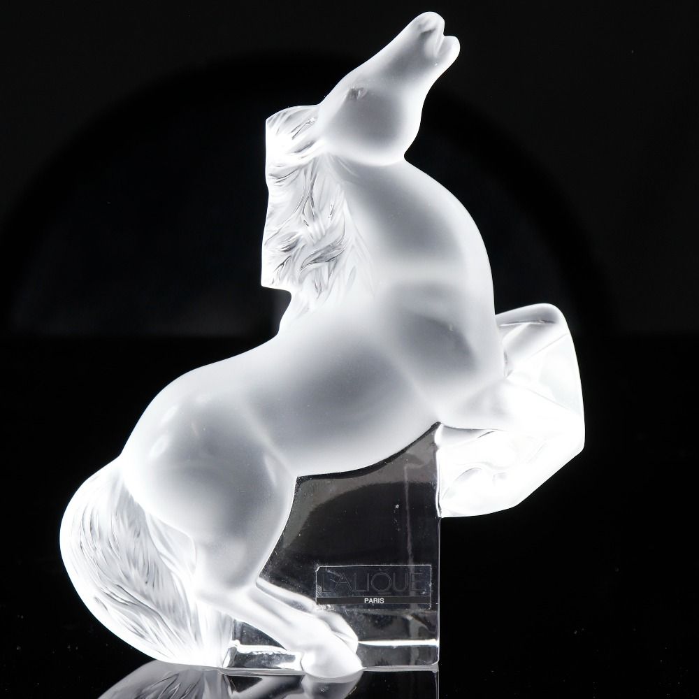 LALIQUE】ラリック シュバルカザック 走る馬 クリスタル _ 置物