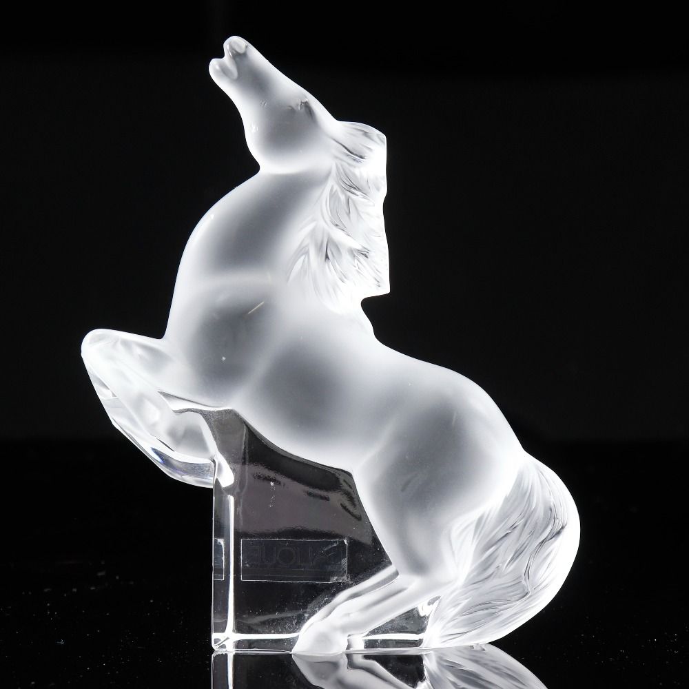 LALIQUE】ラリック シュバルカザック 走る馬 クリスタル _ 置物