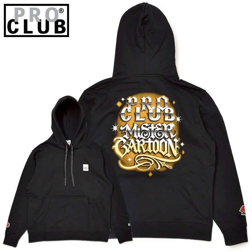 限定コラボ】PRO CLUB × MISTER CARTOON パーカー プルオーバー 裏起毛