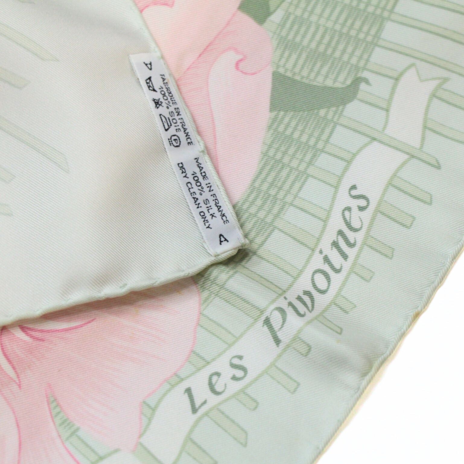 エルメス HERMES カレ90 大伴スカーフ Les Pivoines 芍薬 シルク100