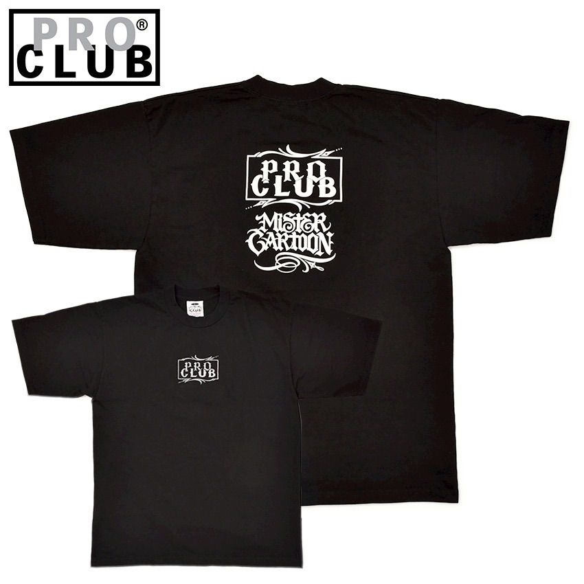 限定コラボ】PRO CLUB × MISTER CARTOON Tシャツ ボックスロゴ プロ