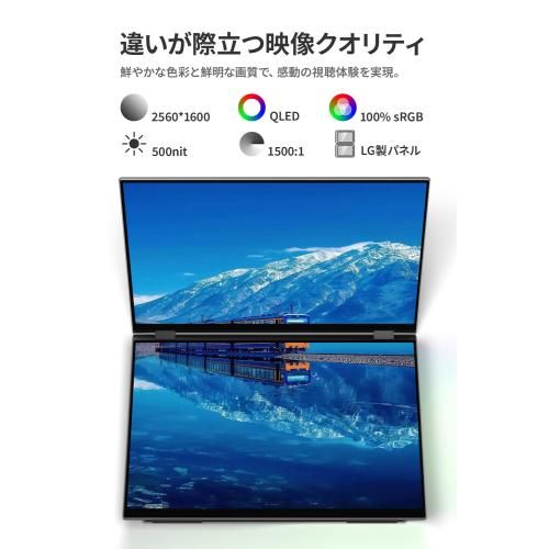 新品】EHOMEWEI 16型 液晶モニター 2画面 デュアルモバイルモニター