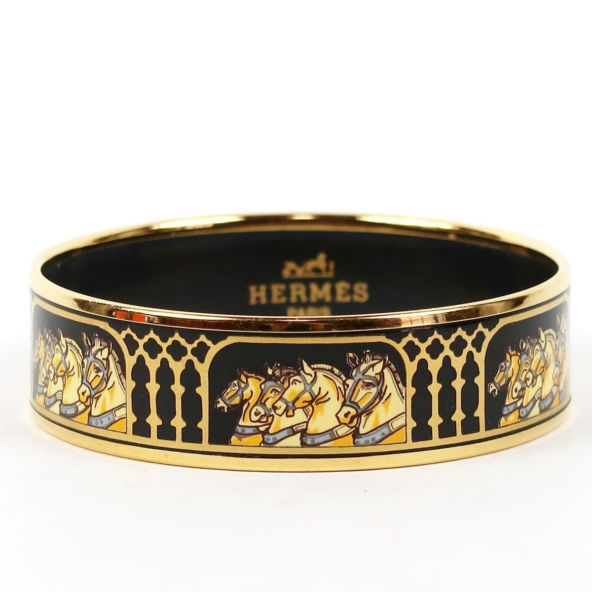 美品】HERMES エルメス 七宝焼き エマイユGM バングル ブレスレット