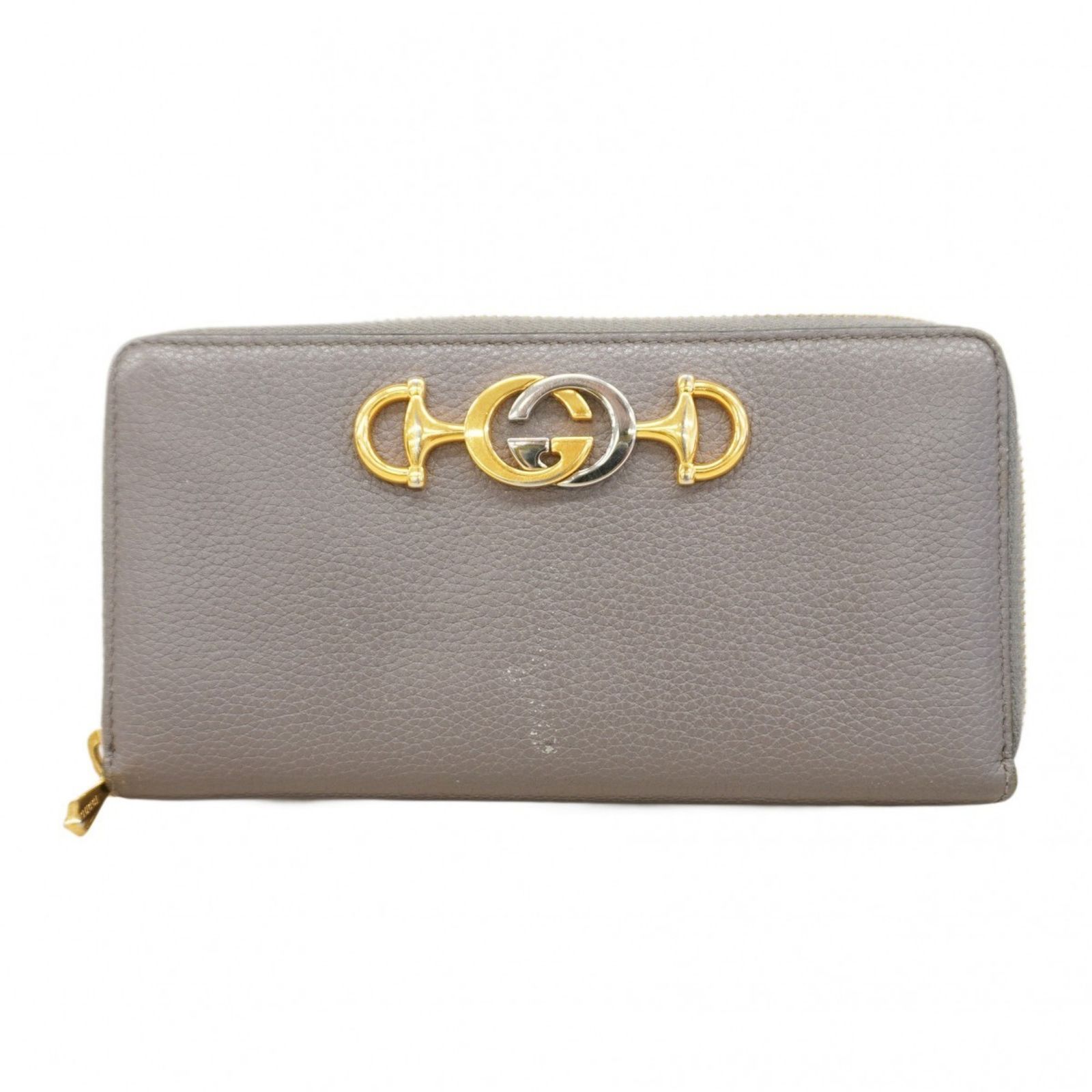グッチ(Gucci) グッチ 長財布 ズゥミ 570661 レザー グレー ゴールド
