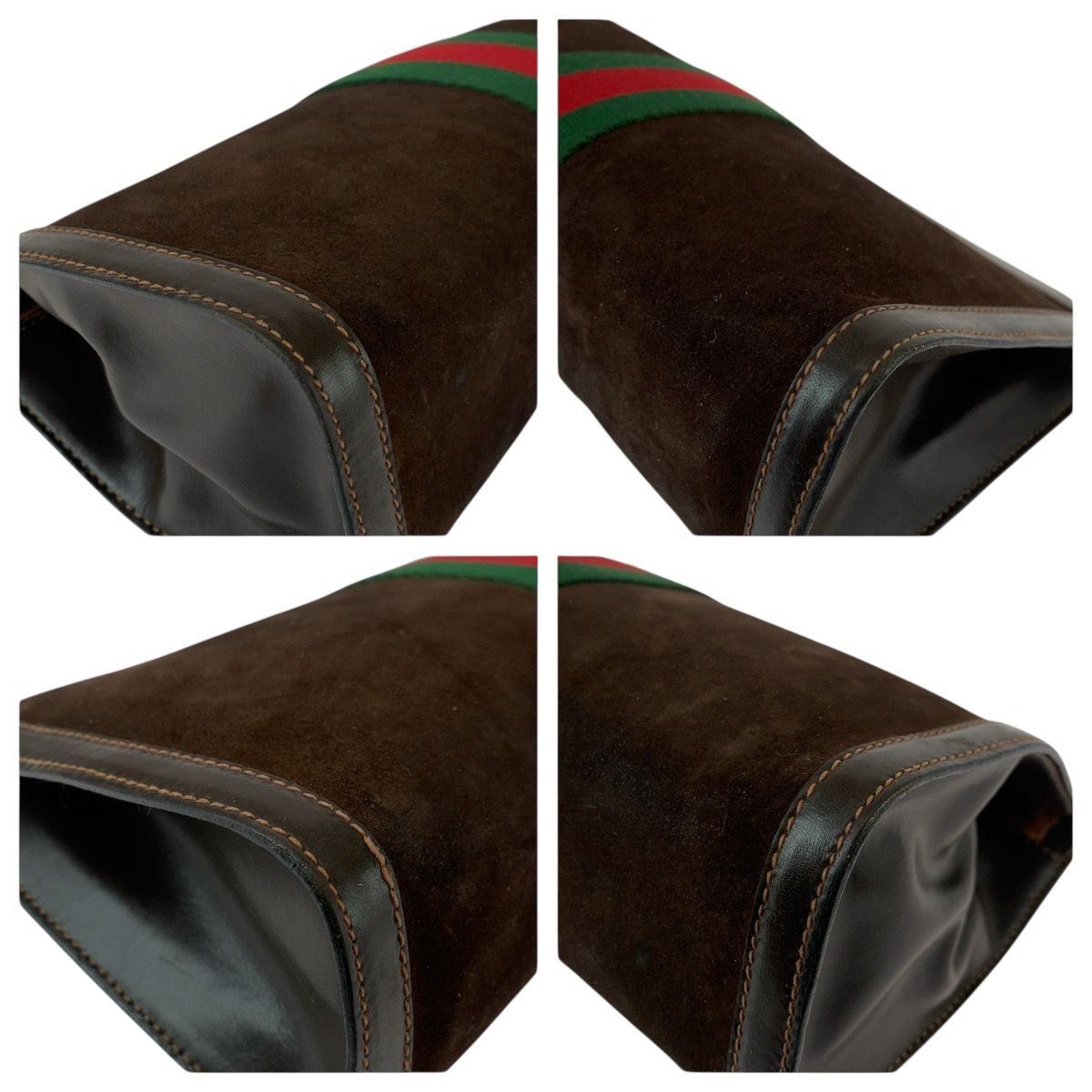 GUCCI グッチ ヴィンテージ オールドグッチ シェリーライン ブラウン