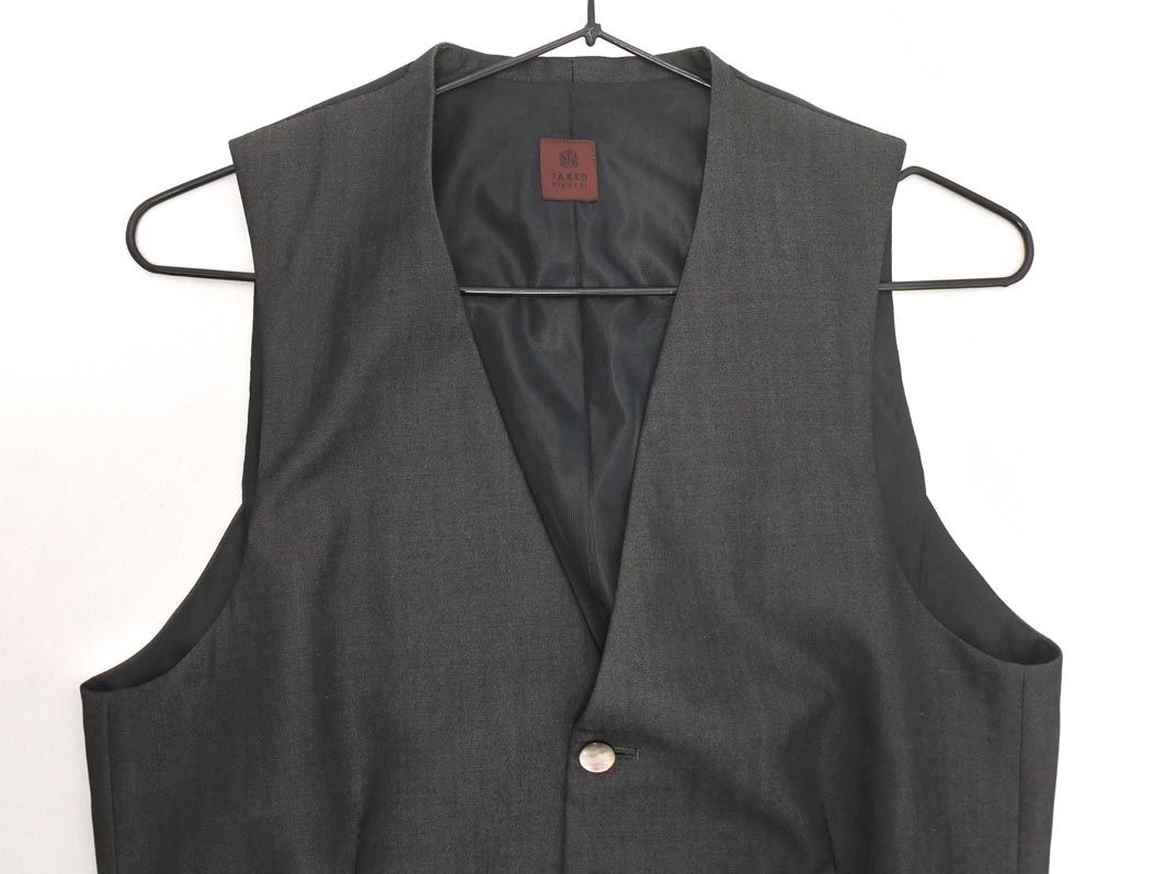 TAKEO KIKUCHI タケオキクチ ウール混 ジレ ベスト size1/グレー