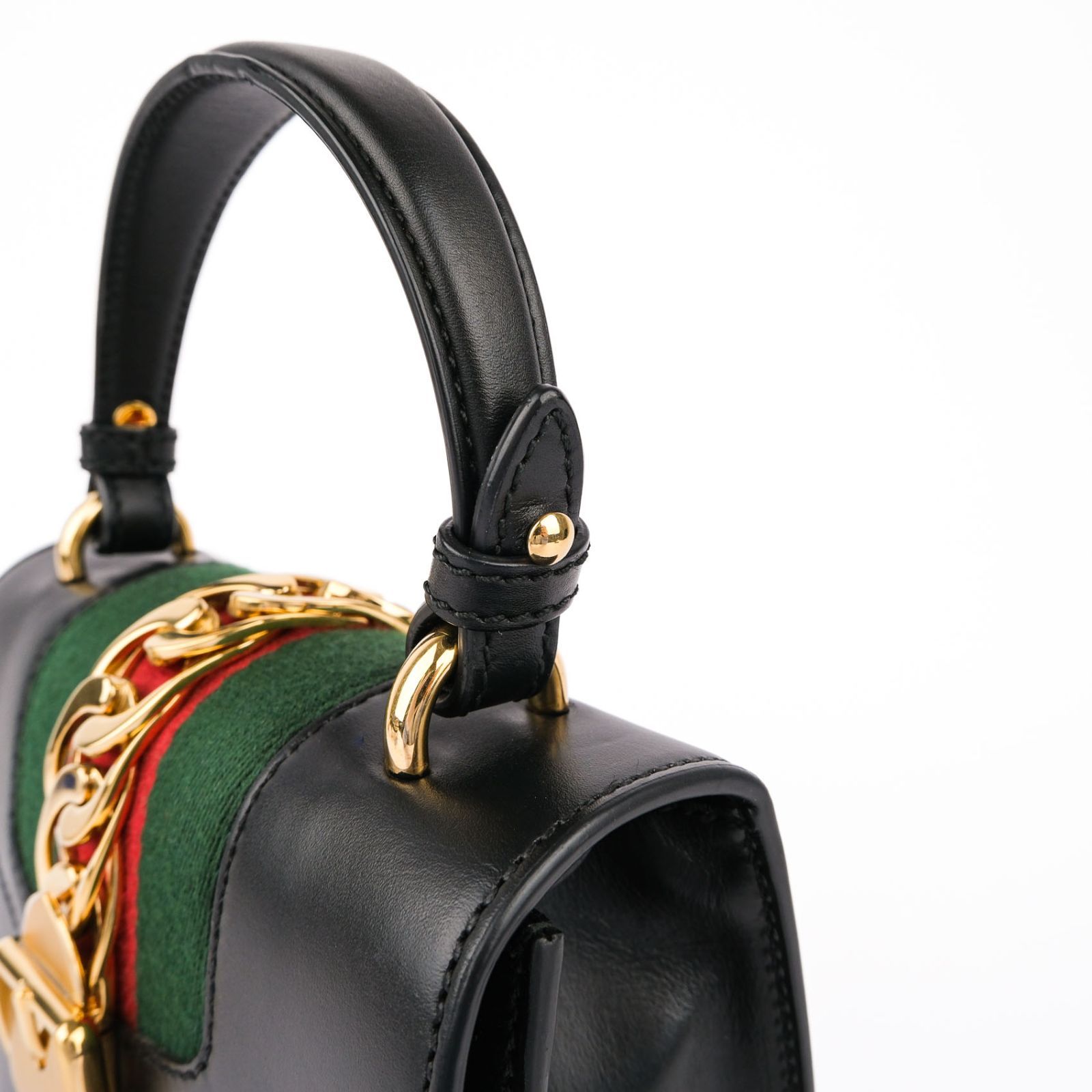 中古】【美品】GUCCI グッチ シルヴィ レザー 2WAYハンドバッグ  