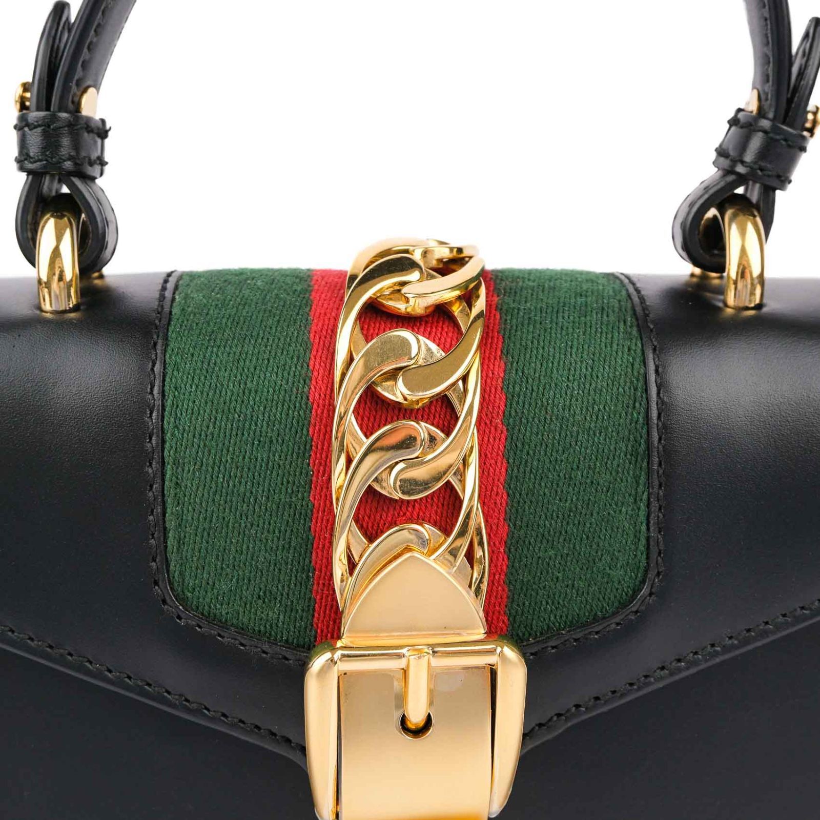 中古】【美品】GUCCI グッチ シルヴィ レザー 2WAYハンドバッグ 