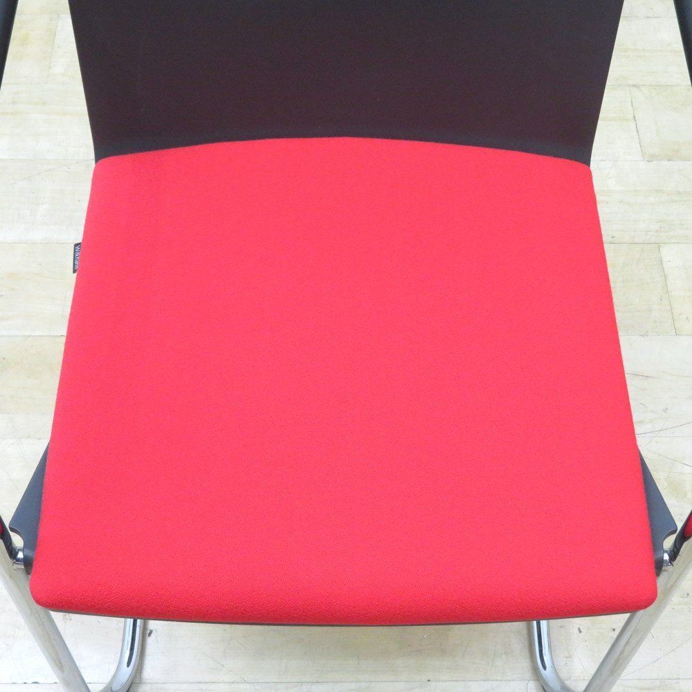  ウィルクハーン スタッキングチェア 180 range Neos 183 3 キャンティレバーチェア レッド 肘付き 会議椅子 EG20314 オフィス家具 パラソルチェア オフィスチェア ワークチェア 椅子 チェア