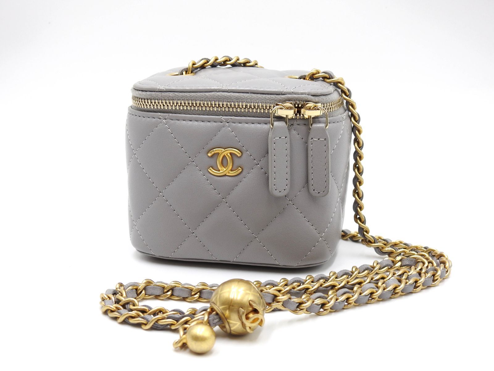 シャネル パールクラッシュ スモール バニティケース チェーン