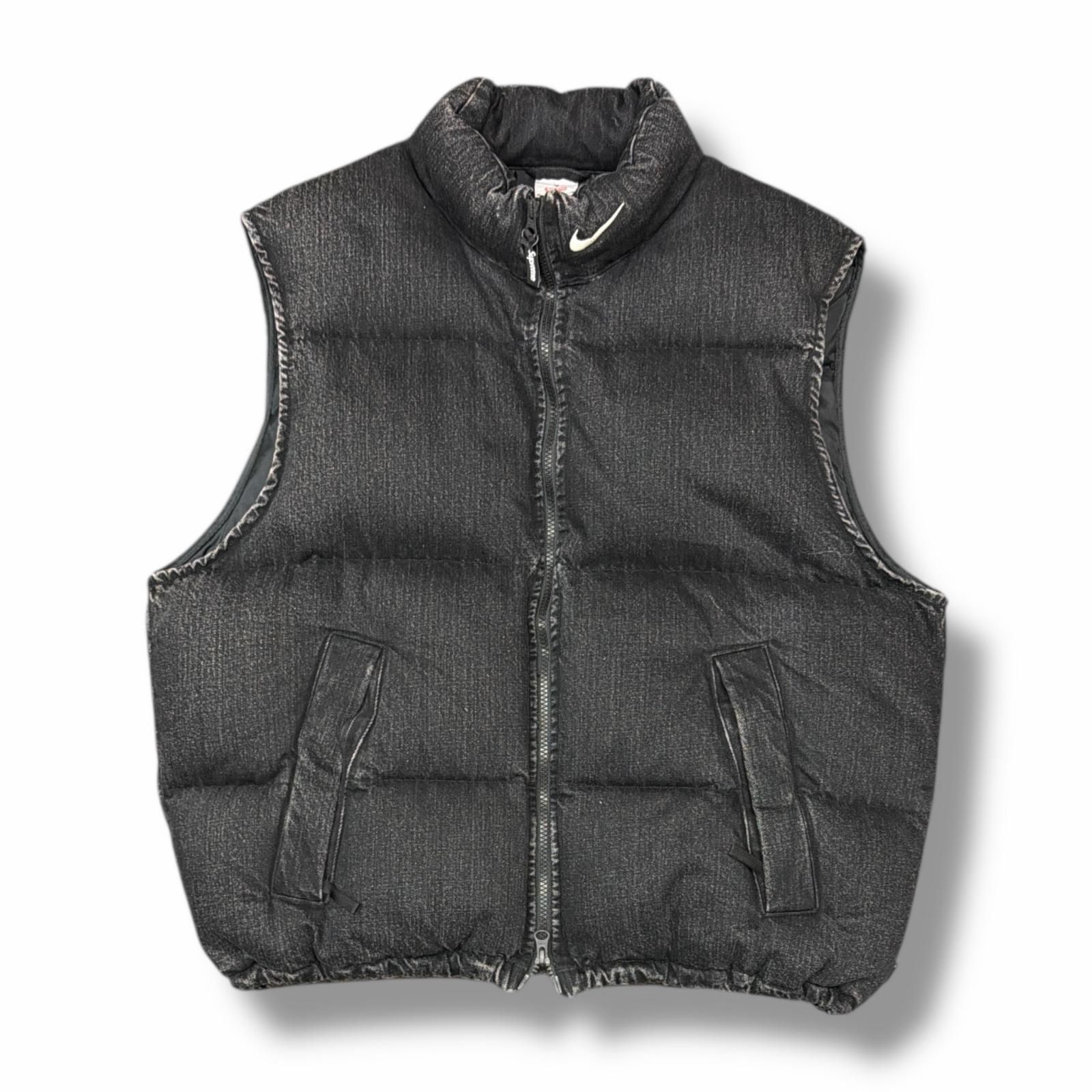 ※値下げ※ナイキ×シュプリーム パファーダウンベストデニムパファーベスト ジレ Supreme × NIKE 24SS Denim Puffer Vest デニムパファーベスト