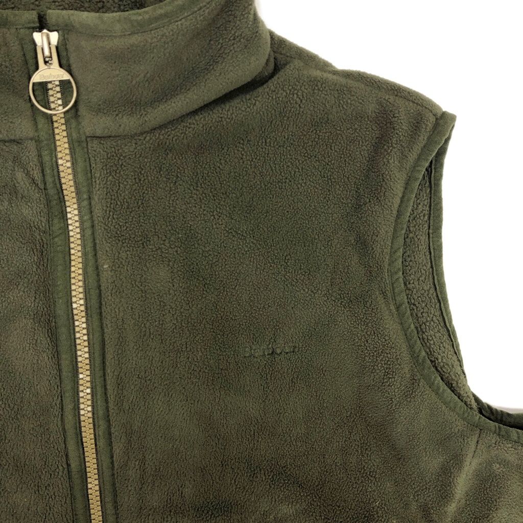 00年代 Barbour バブアー フリースベスト 大きいサイズ オリーブ