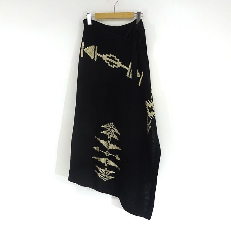 三重店】POLO RALPH LAUREN ニットスカート 巻きスカート ネイティブ柄