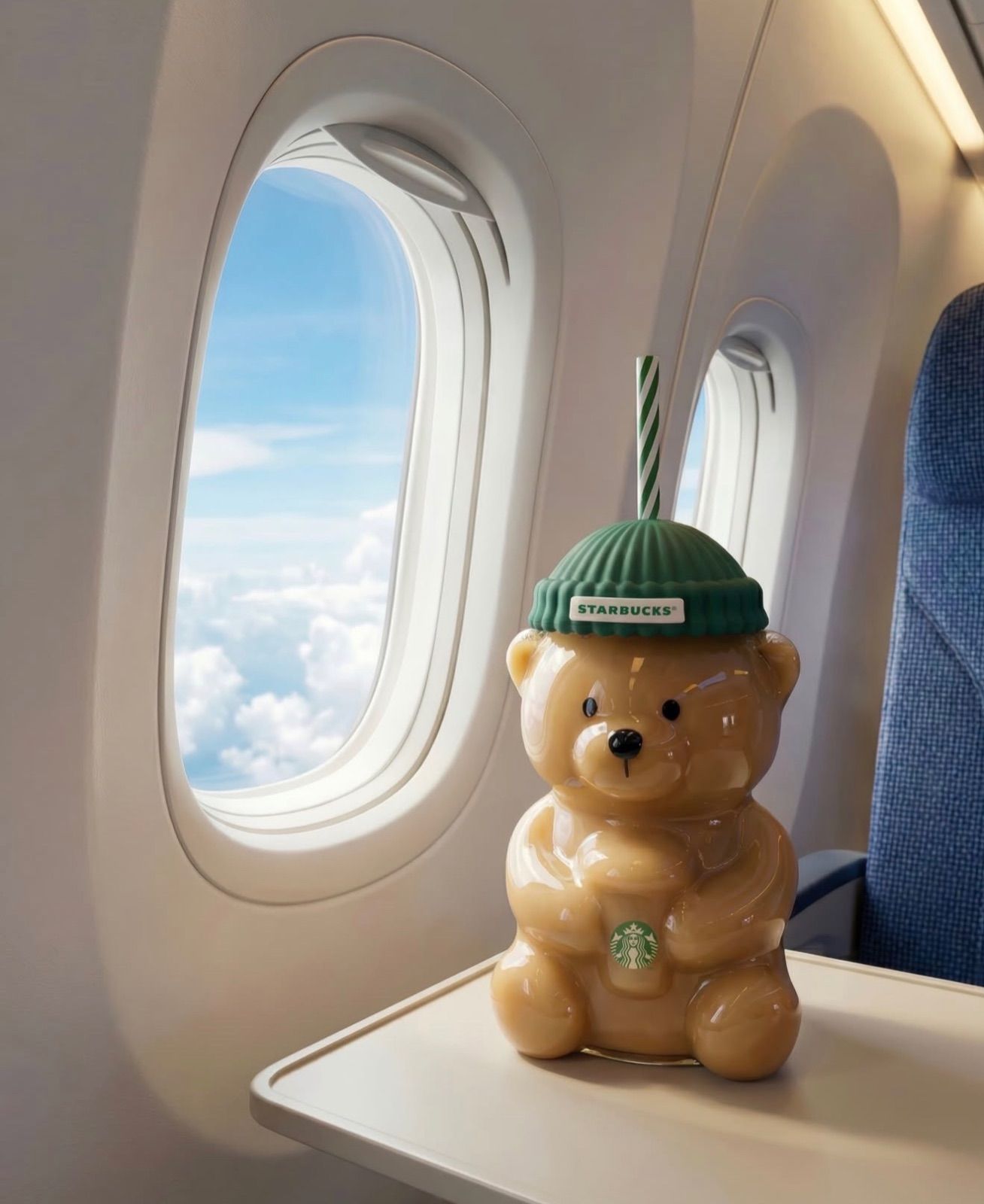 ⚪︎ 韓国スタバ⚪︎2025 Bearista Glass C Cup 591 ml