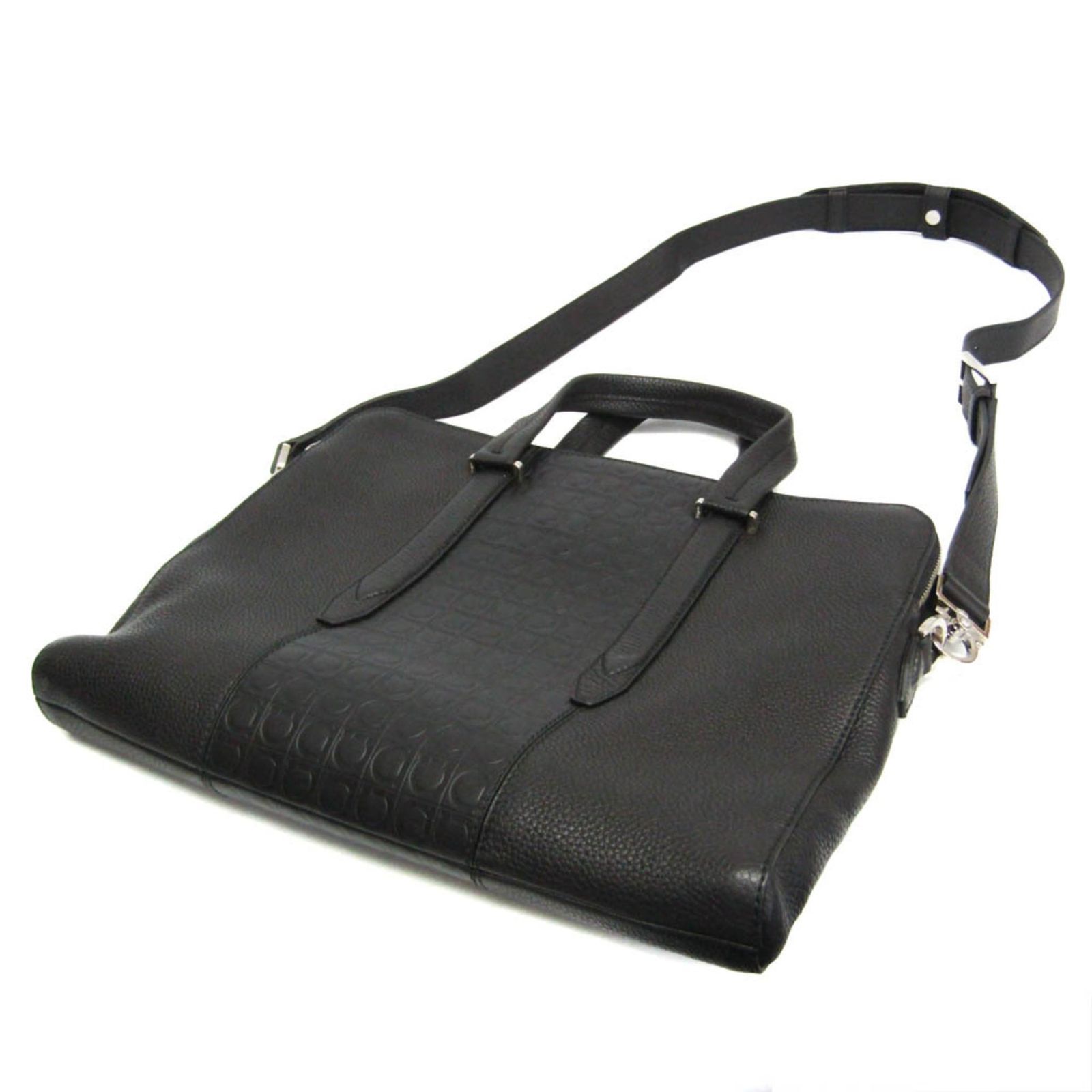 SalvatoreFerragamo ✨ブリーフケース　ガンチーニ　馬車柄　本革 Salvatore Ferragamo (サルヴァトーレフェラガモ) エンボスガンチーニ