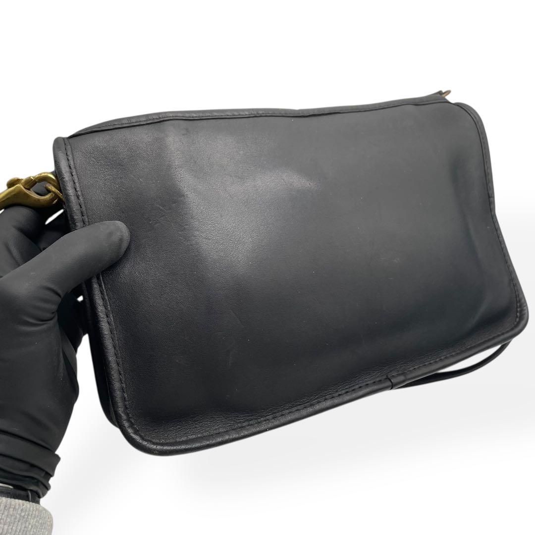 良品 希少 COACH オールドコーチ 2way ショルダーバッグ USA製 黒