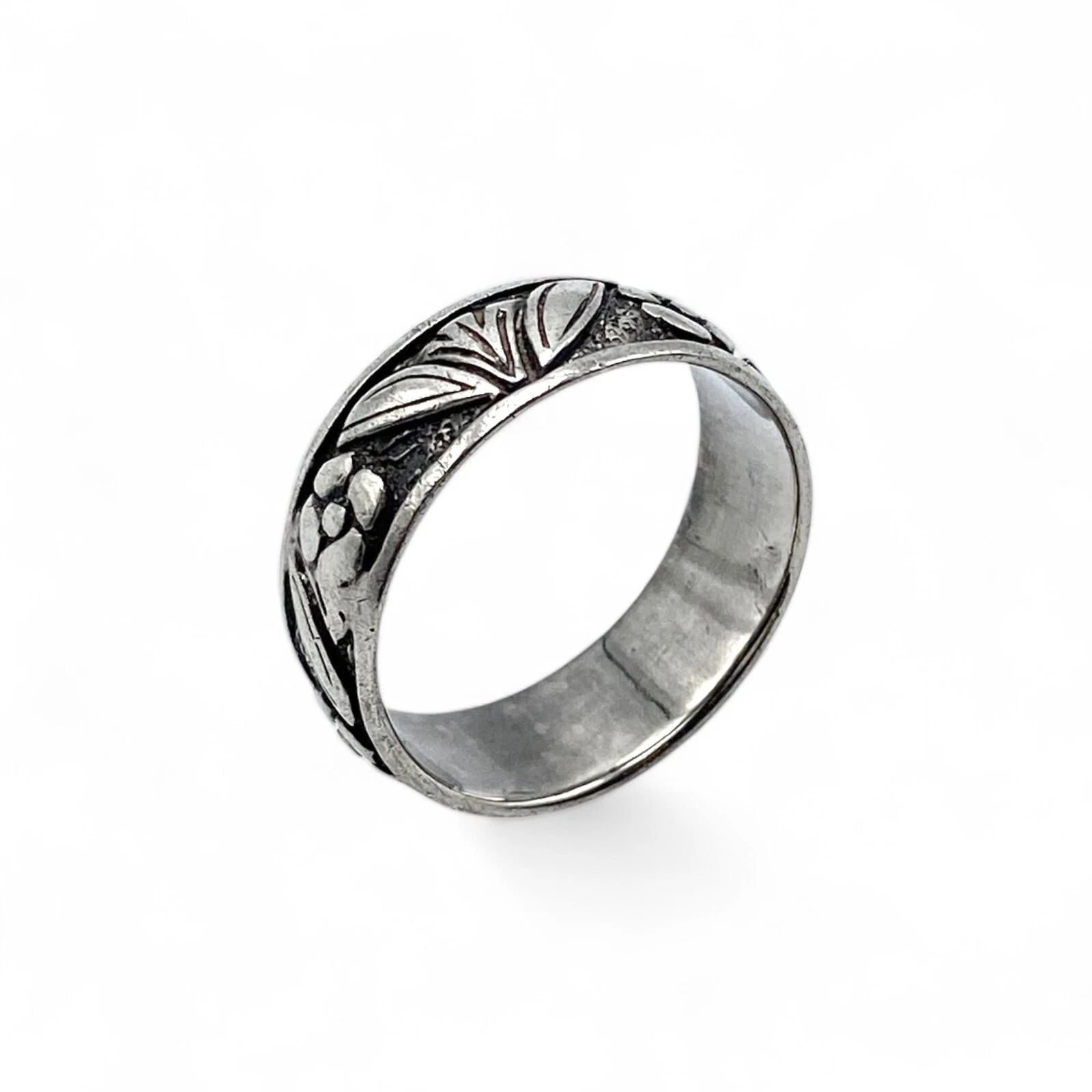 連なる花びら】ボタニカル Silver 925 刻印 90s Vintage Ring シルバー