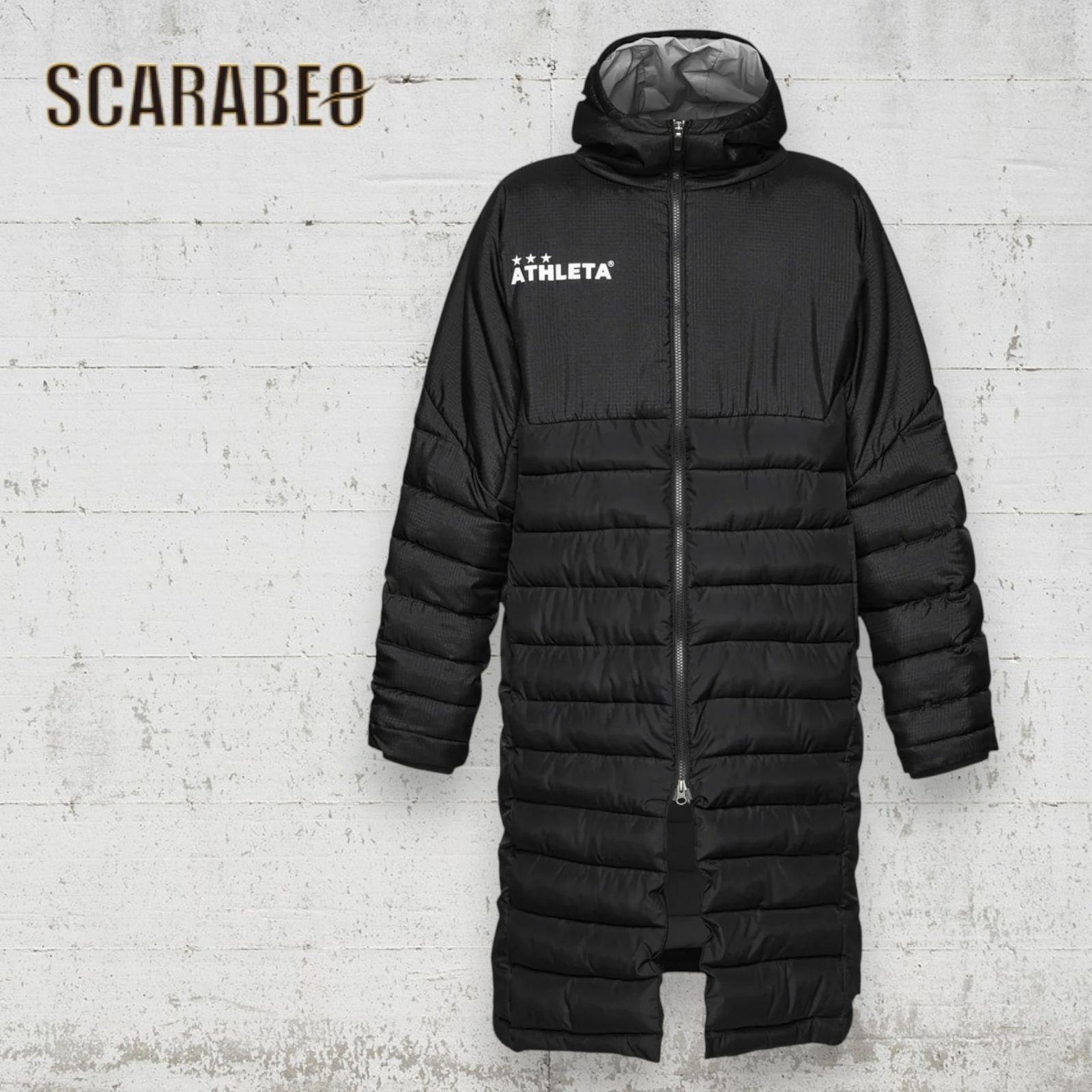 アスレタ ベンチコート ジュニア 中綿 ロングコート 防寒コート ロング