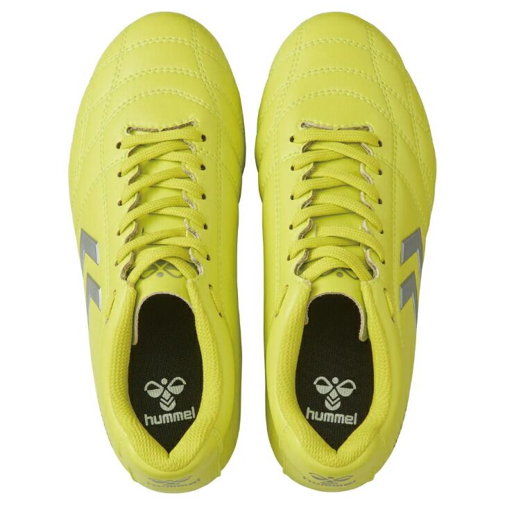 hummel(ヒュンメル) ユニセックス子供 ヴォラート3 TF JR. ヒュンメル ヴォラート3 Jr. ライムイエロー×シルバー ジュニア サッカースパイク ワイド対応 土 人工芝 天然芝対応 hjs1119-3295 22.5 SUPERWIDE