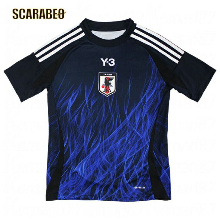 アディダス キッズ サッカー日本代表 2024 ホーム レプリカユニフォーム 半袖 ジュニア Y-3コラボ AEROREADY レジェンドインク jmu99 150