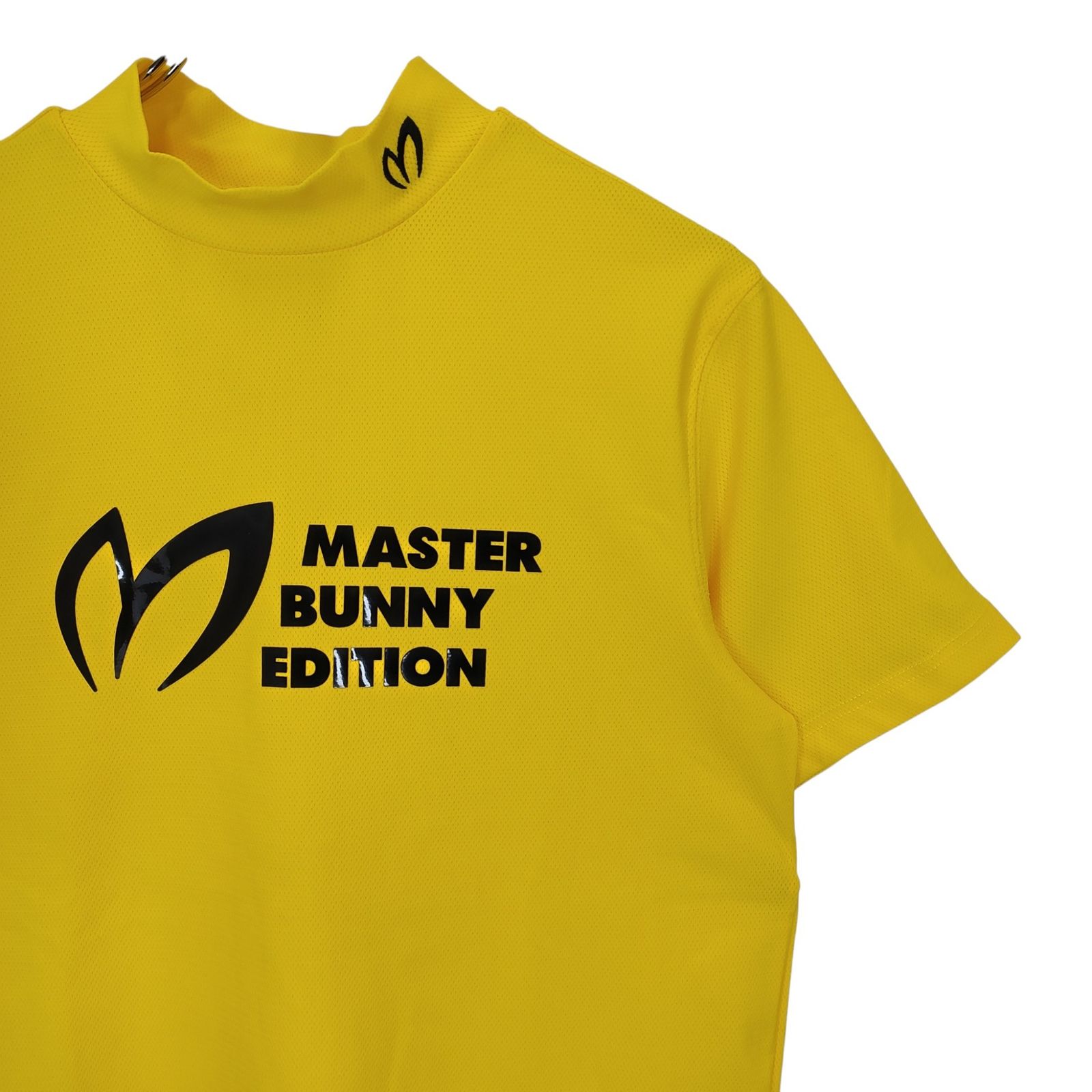 新品　マスターバニーエディション　モックネック　半袖シャツ　イエロー　黄色　0 MASTER BUNNY EDITION マスターバニーエディション ゴルフ 23SS モック
