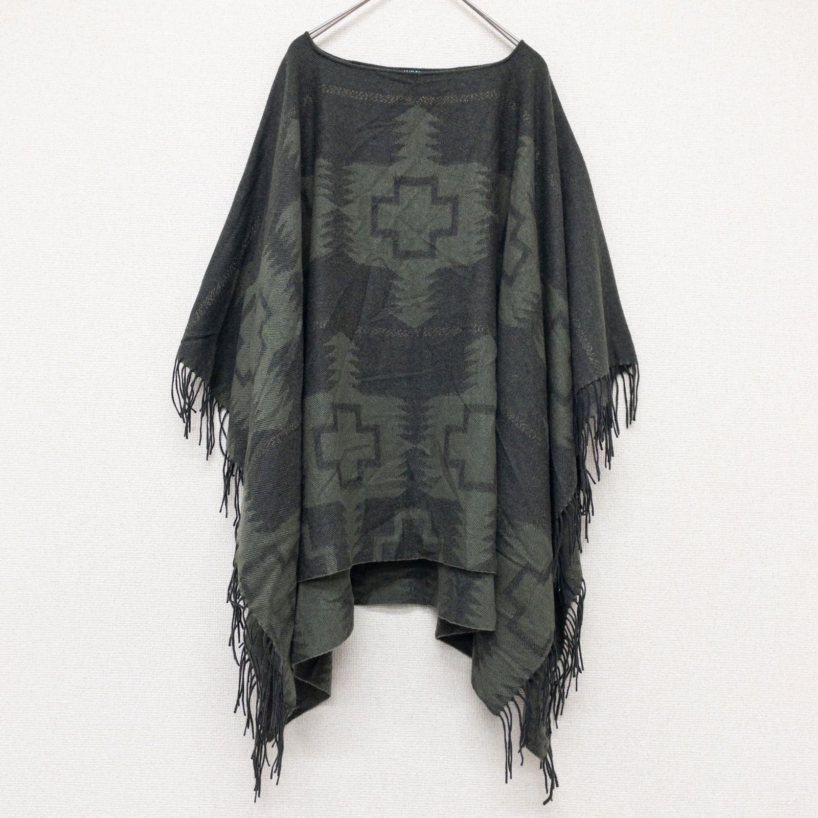 ラルフローレン　レディース　ネイティブポンチョ　ケープ 即発ラルフローレンインディアンネイティブポンチョブランケット