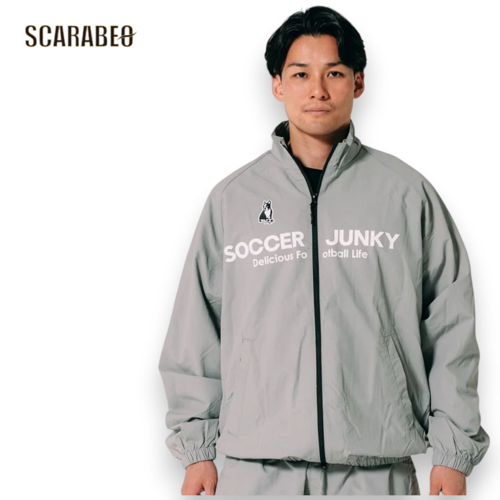 サッカージャンキー レトロワッシャー ナイロンジャケット メンズ 