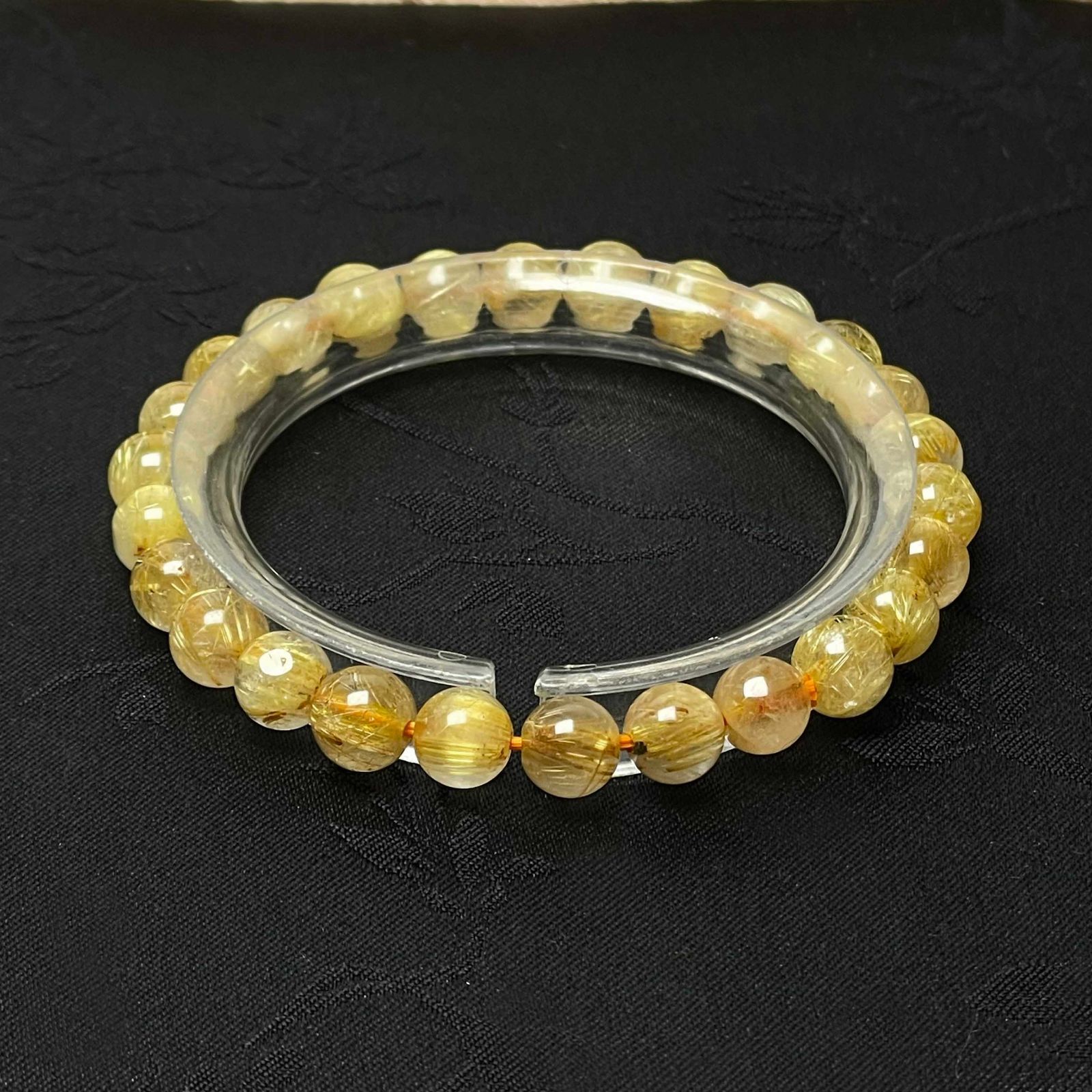 天然石☆【50A極!極満針ルチルクォーツ】☆ブレスレット 天然石 金運