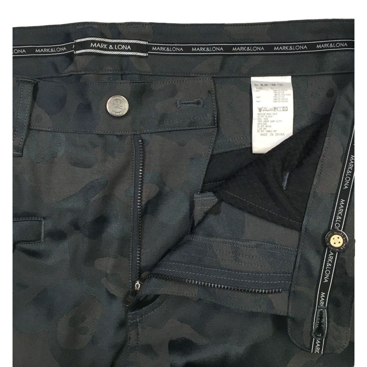 中古 メンズ マークアンドロナ MARK&LONA パンツ L グレー系 カモフラ